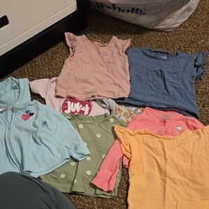 Toddler Girl Color Tops Set